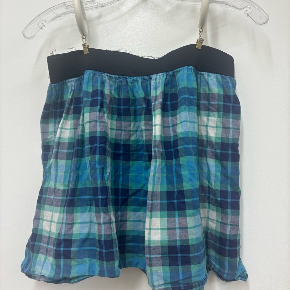 Blue Plaid boxer skirt